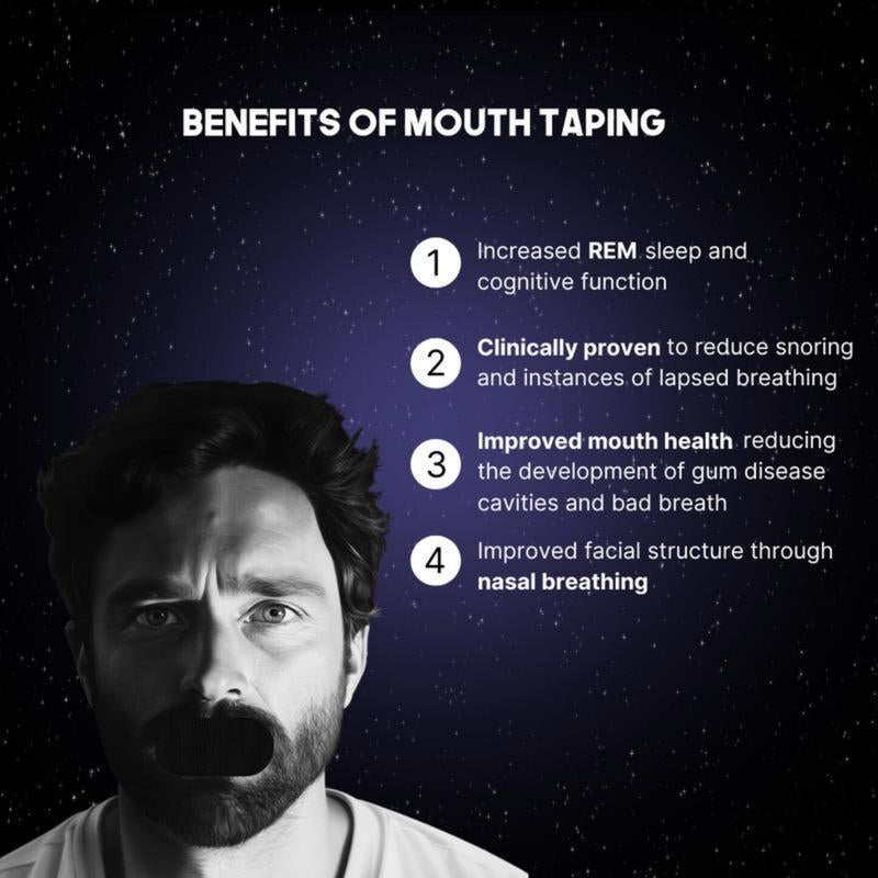 30 Pack Upgraded Ultra Breathable Mouth Tape - Super Breathable - Gentle - Comfort - Enhanced Adhesion Sports Accessories